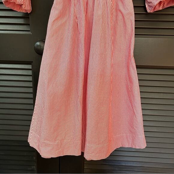 J. Crew Preppy Summer Red and White Striped Women’s Shirtdress, Size 4 - Picture 14 of 16